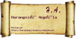 Harangozó Angéla névjegykártya